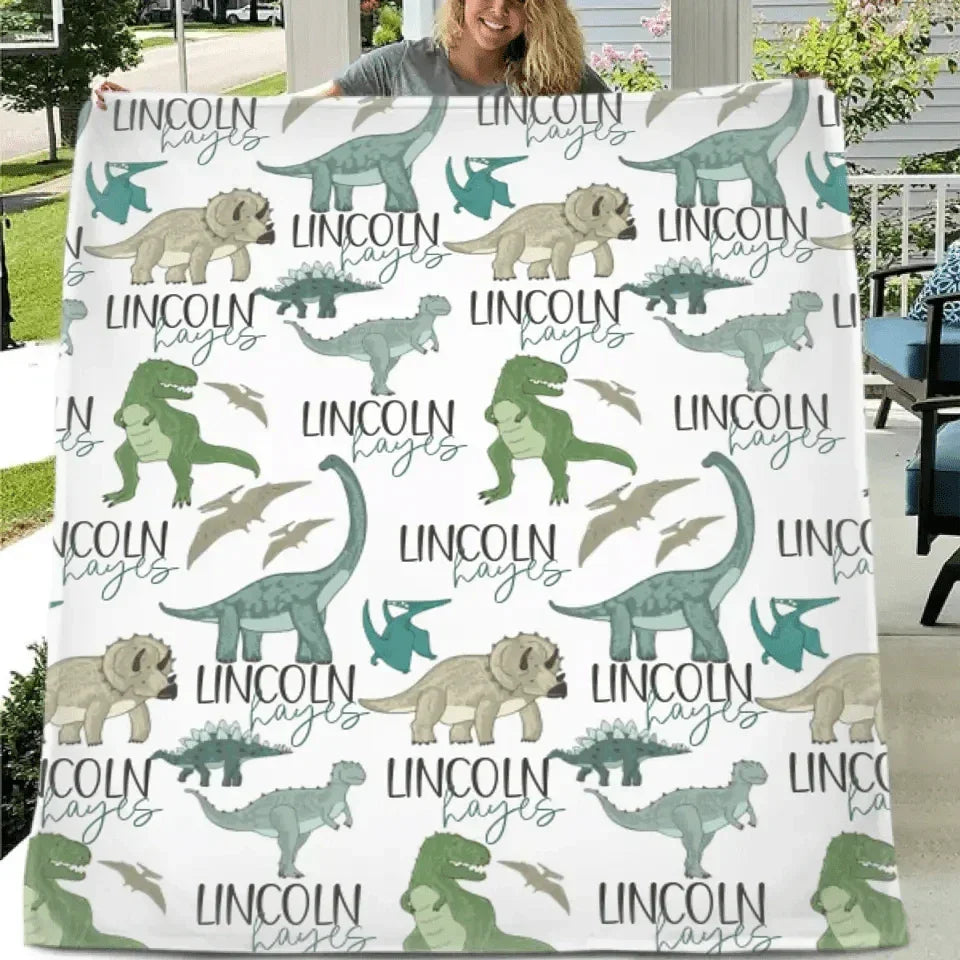 Personalized Dinosaur Park Name Blanket - Joliny