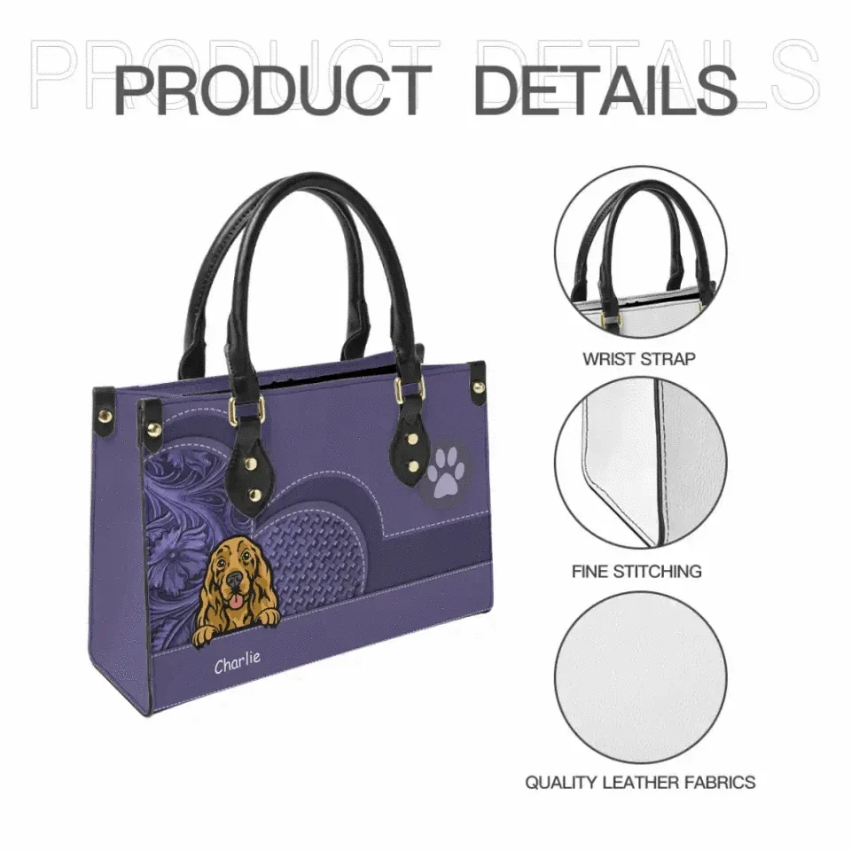 Personalized Dog Leather Handbag - Gift For Dog Lover - Joliny