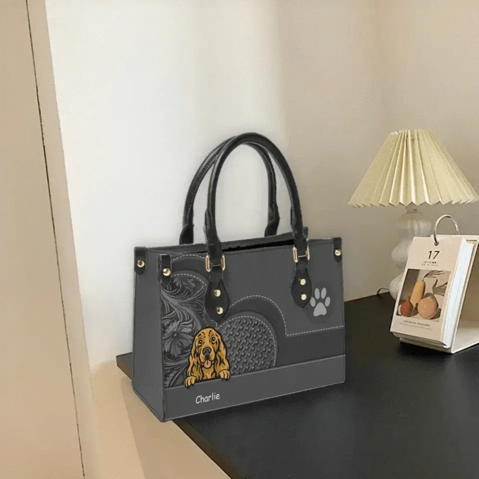Personalized Dog Leather Handbag - Gift For Dog Lover - Joliny