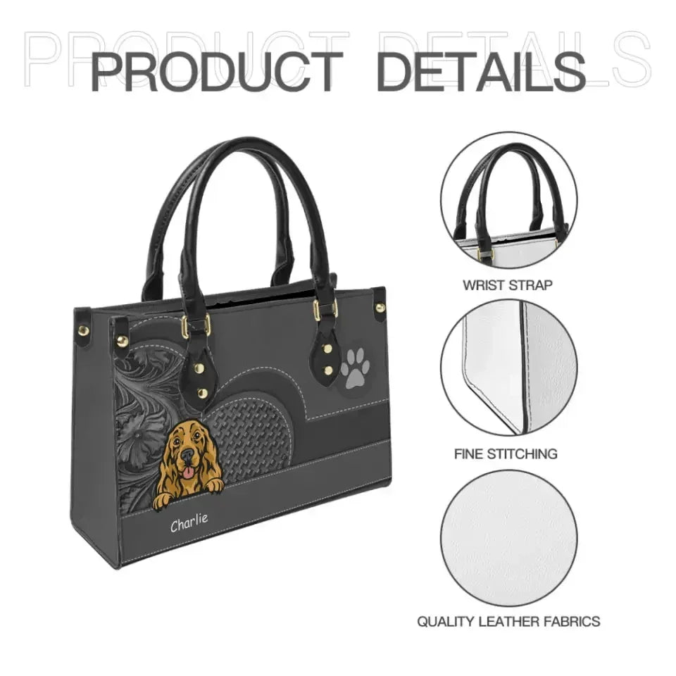 Personalized Dog Leather Handbag - Gift For Dog Lover - Joliny