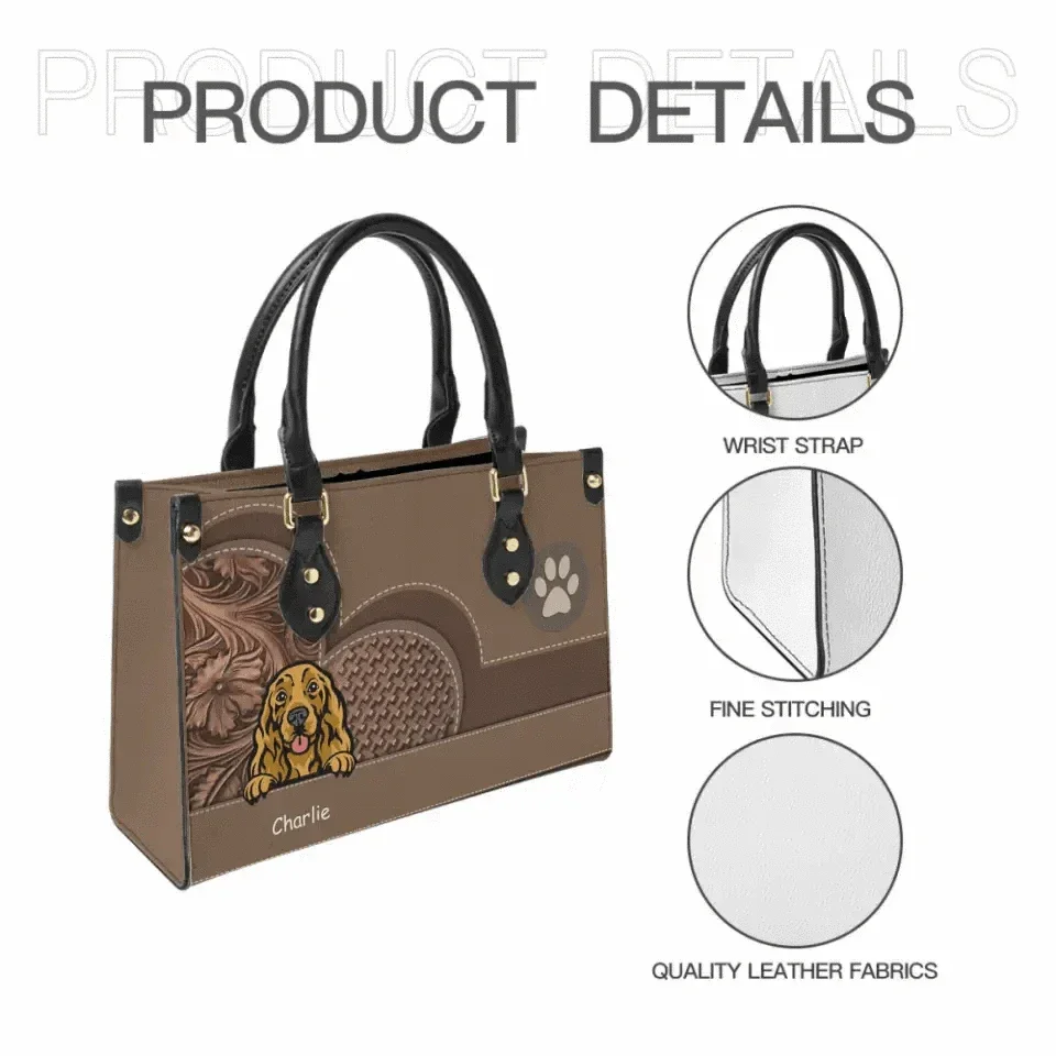 Personalized Dog Leather Handbag - Gift For Dog Lover - Joliny