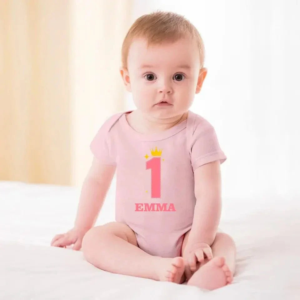 Personalized First Birthday Gift, Custom 1st Birthday Baby Onesie - Joliny