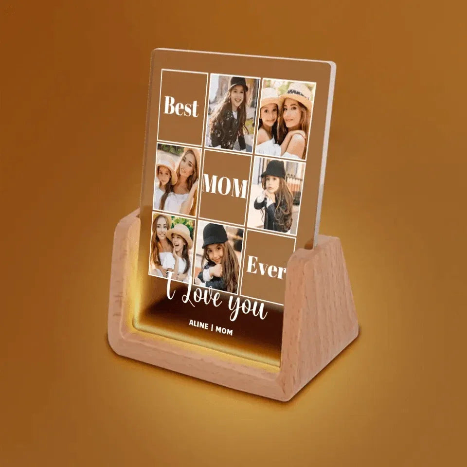 Personalized Frame with LED -Valentines Day Gifts for Mom, Custom 6 Photos - Joliny