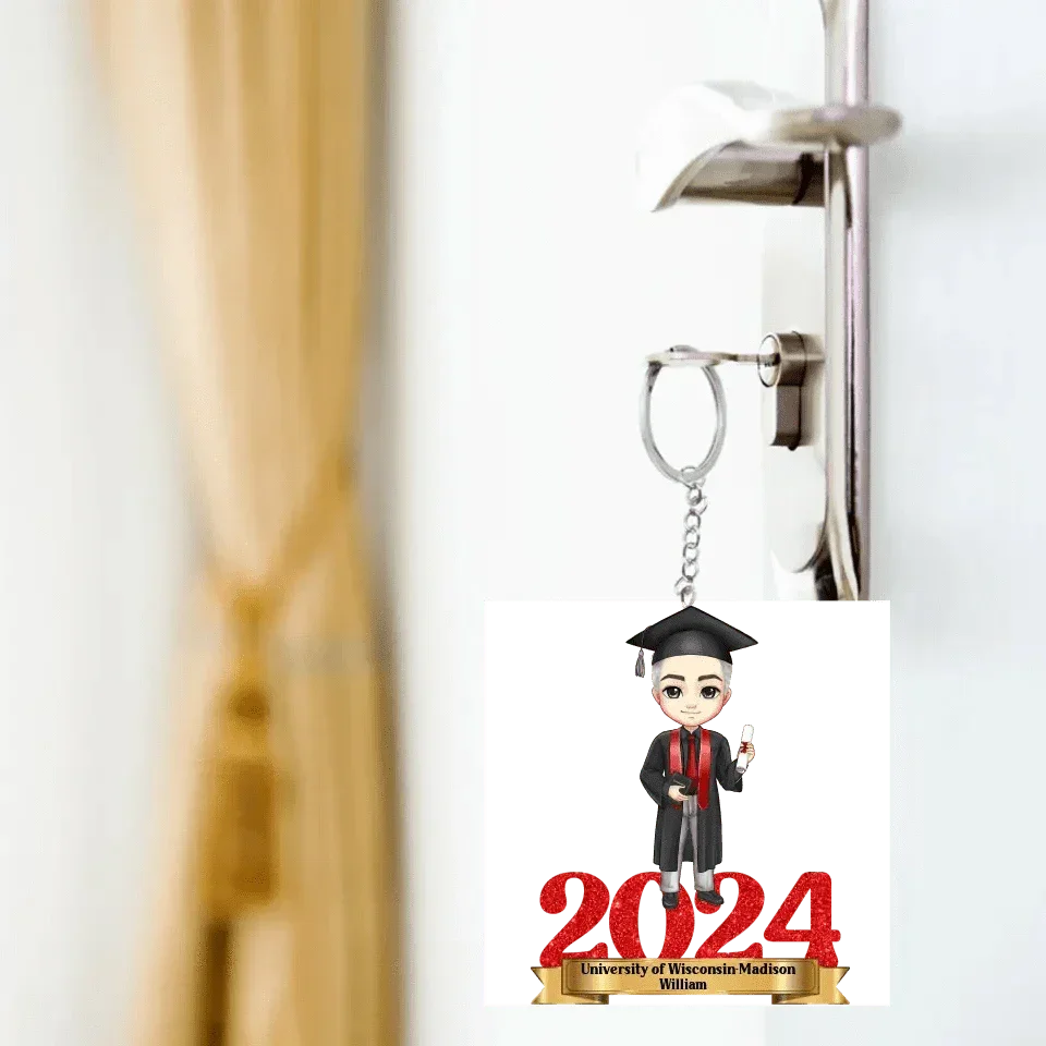 Personalized Graduation Acrylic Character Keychain - Joliny