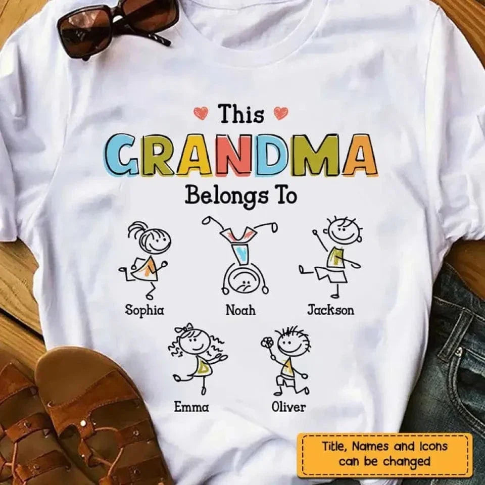 Personalized Grandma Shirt - This Grandma/Mommy/Daddy Belongs To - Family Gift - Joliny