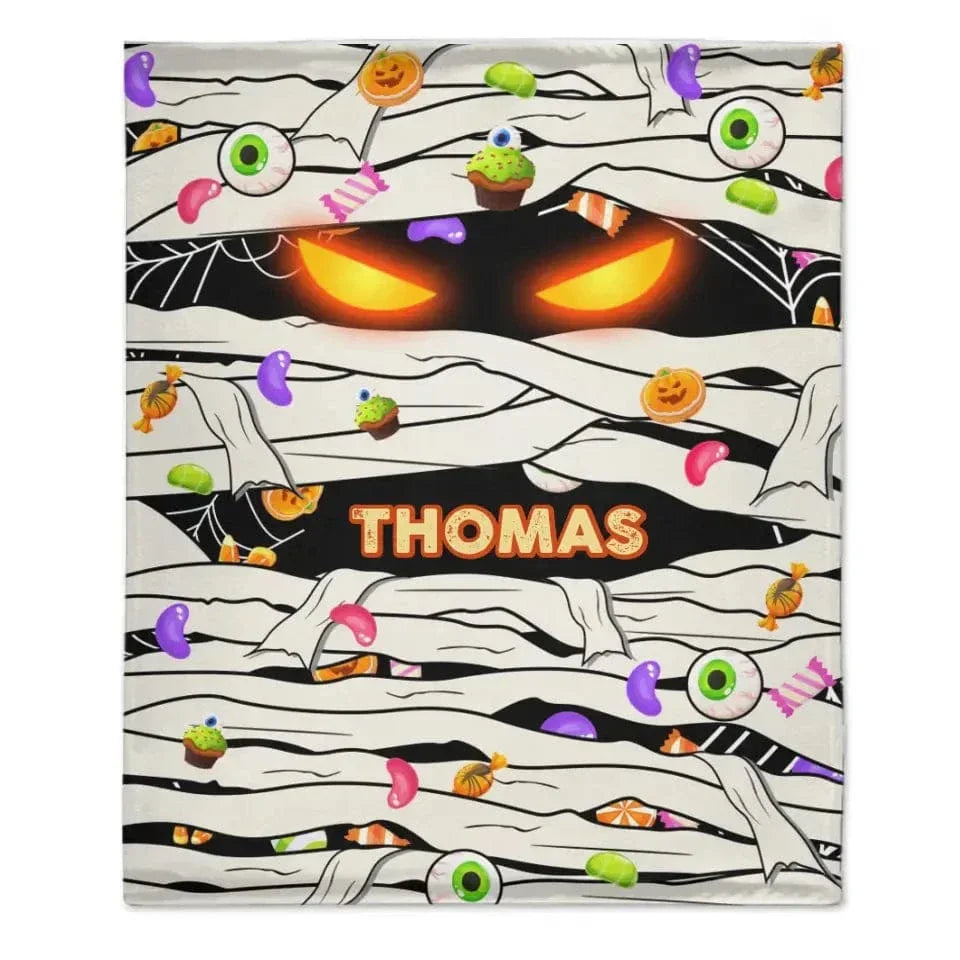 Personalized Halloween Blanket Mummy - Funny Halloween Blanket - Joliny