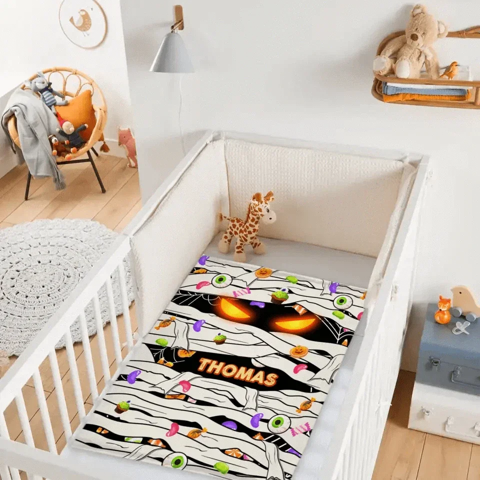 Personalized Halloween Blanket Mummy - Funny Halloween Blanket - Joliny