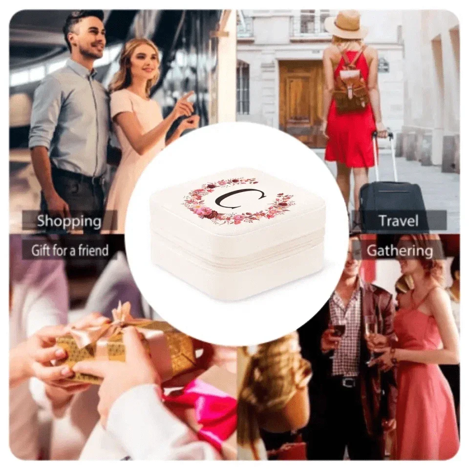 Personalized Initial Travel Jewelry Case for Women - Gift for Mom - Joliny