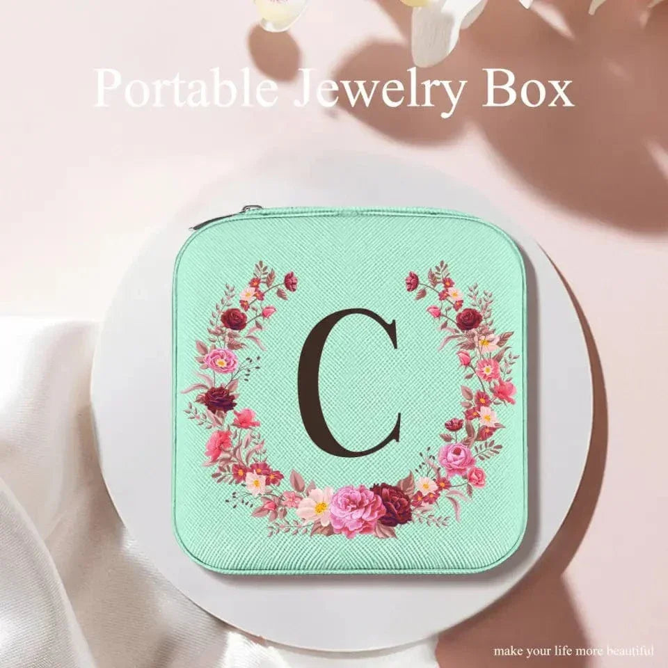 Personalized Initial Travel Jewelry Case for Women - Gift for Mom - Joliny