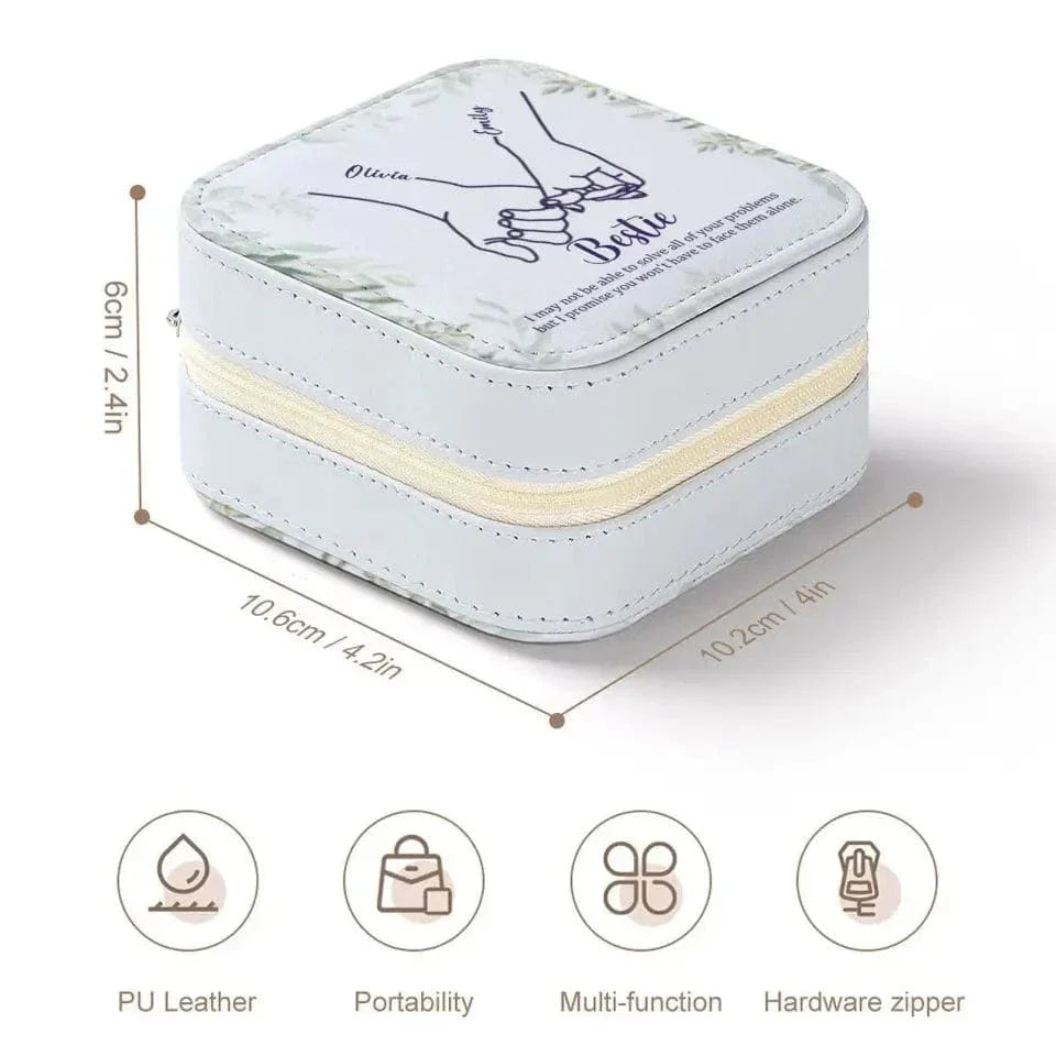 Personalized Jewelry Box - Thank You Gift, Friendship Promise Hands - Joliny