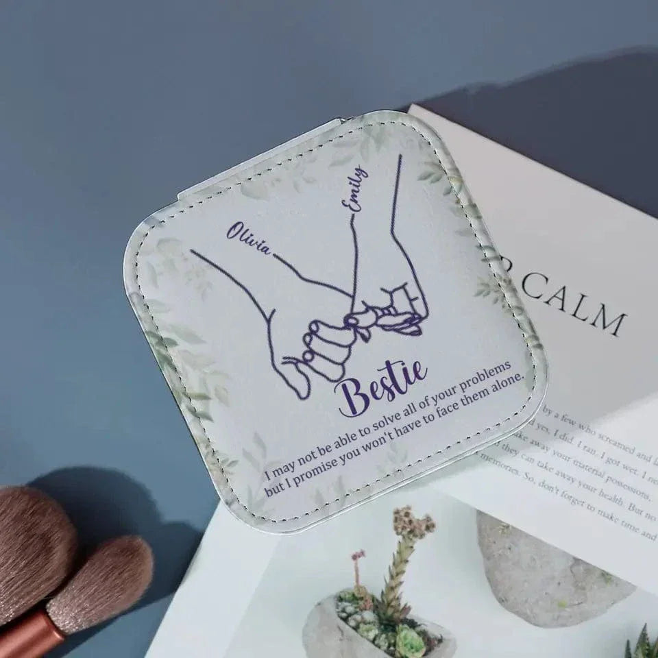 Personalized Jewelry Box - Thank You Gift, Friendship Promise Hands - Joliny