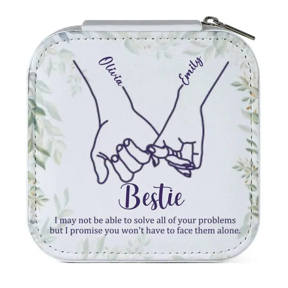 Personalized Jewelry Box - Thank You Gift, Friendship Promise Hands - Joliny