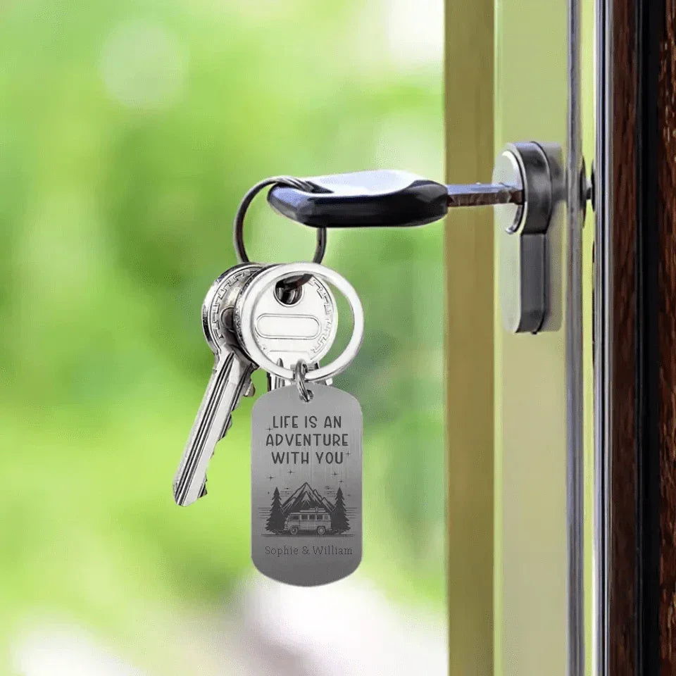 Personalized Keychain - Gift For Camping Couples - Joliny