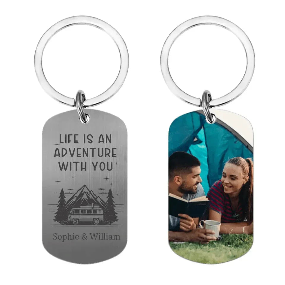 Personalized Keychain - Gift For Camping Couples - Joliny