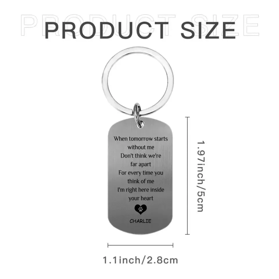 Personalized Keychains - Pet Memorial Gifts Cat And Dog Keychain - Joliny