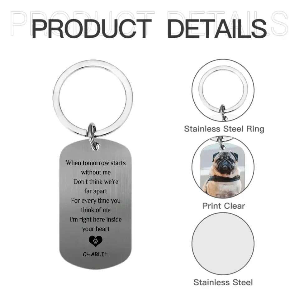 Personalized Keychains - Pet Memorial Gifts Cat And Dog Keychain - Joliny