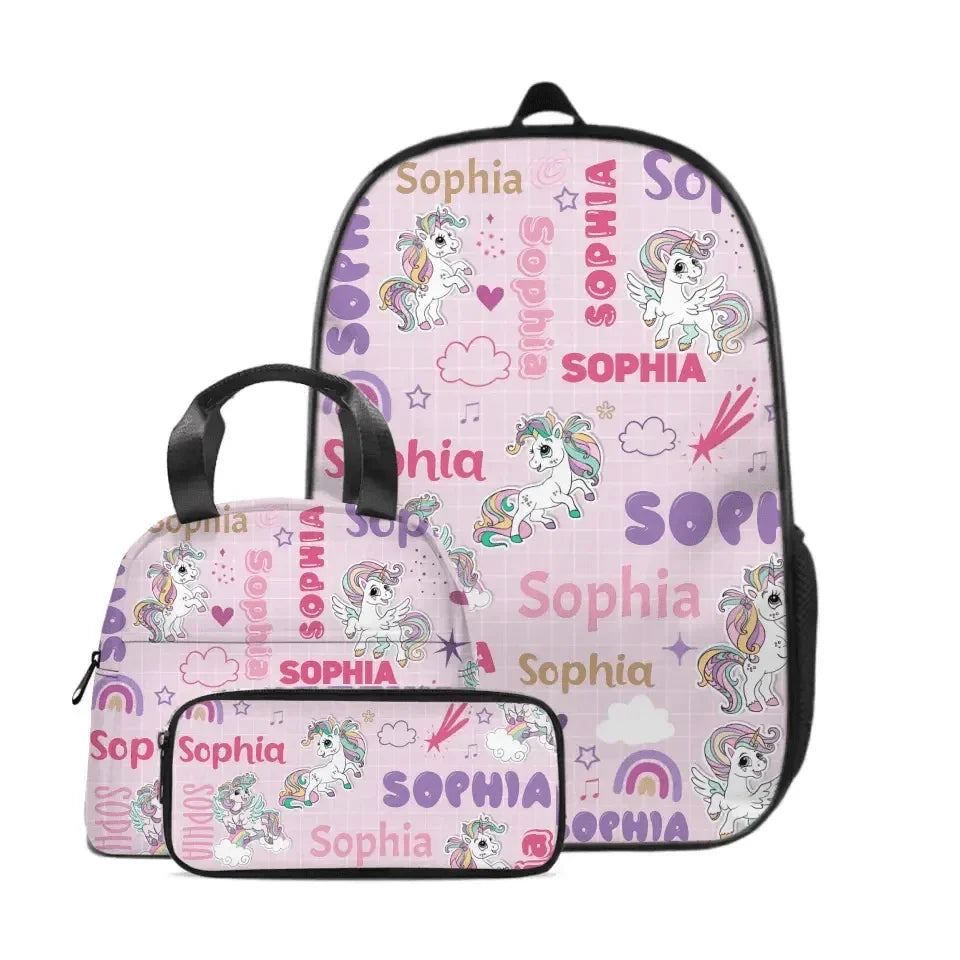 Personalized Kids Rainbow Unicorn Backpack - Gifts for Girls - Joliny