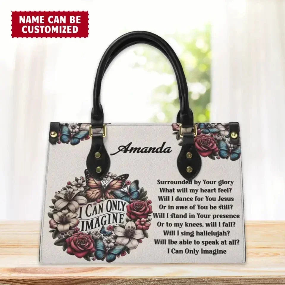 Personalized Leather Bag - I Can Only Imagine - Joliny