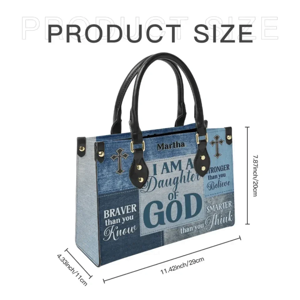 Personalized Leather Bag - Religious Gift For Worship Friends, Daughter Of God - Joliny