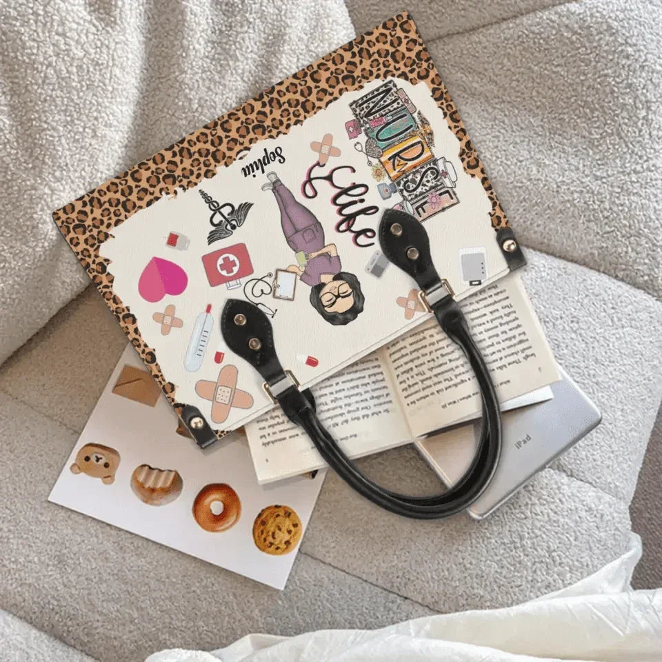 Personalized Leather Nurse Life Bag - Gift For Nurse - Joliny
