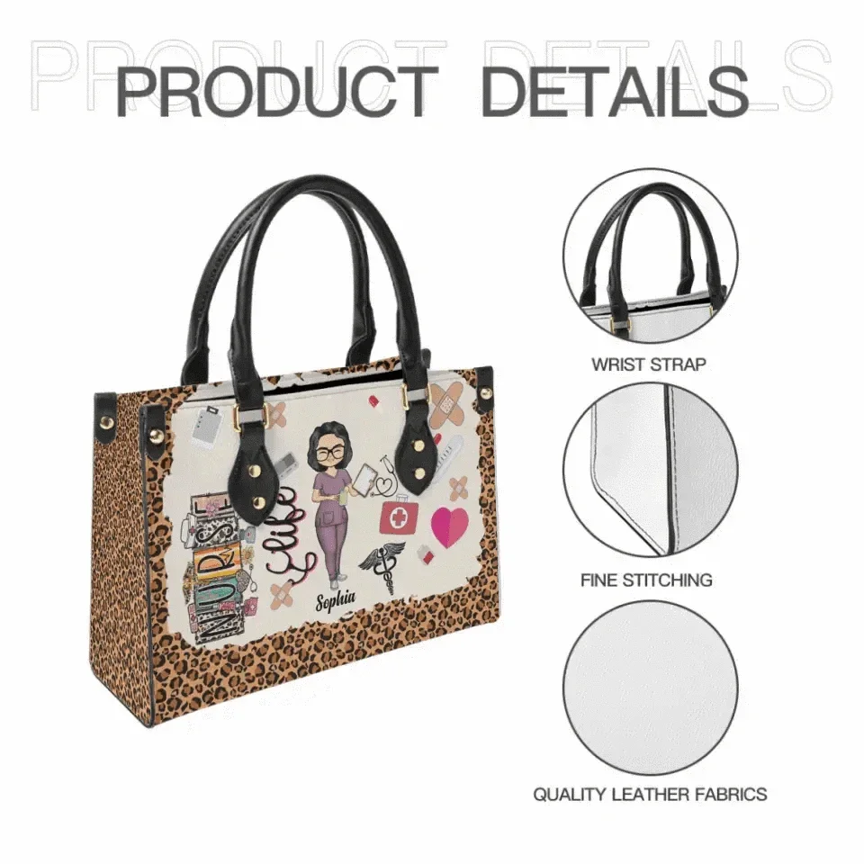 Personalized Leather Nurse Life Bag - Gift For Nurse - Joliny