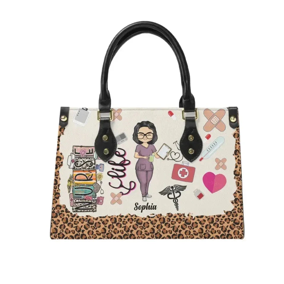 Personalized Leather Nurse Life Bag - Gift For Nurse - Joliny