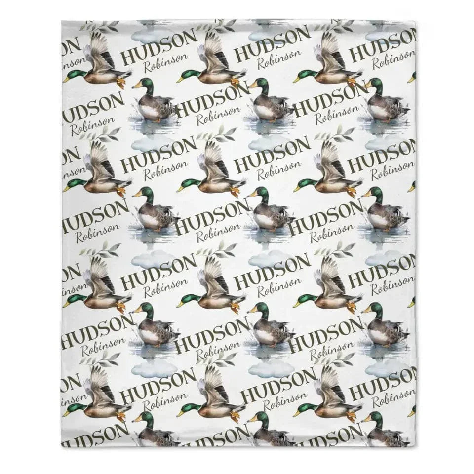 Personalized Mallard Duck Boy, Girl Name Blanket - Joliny