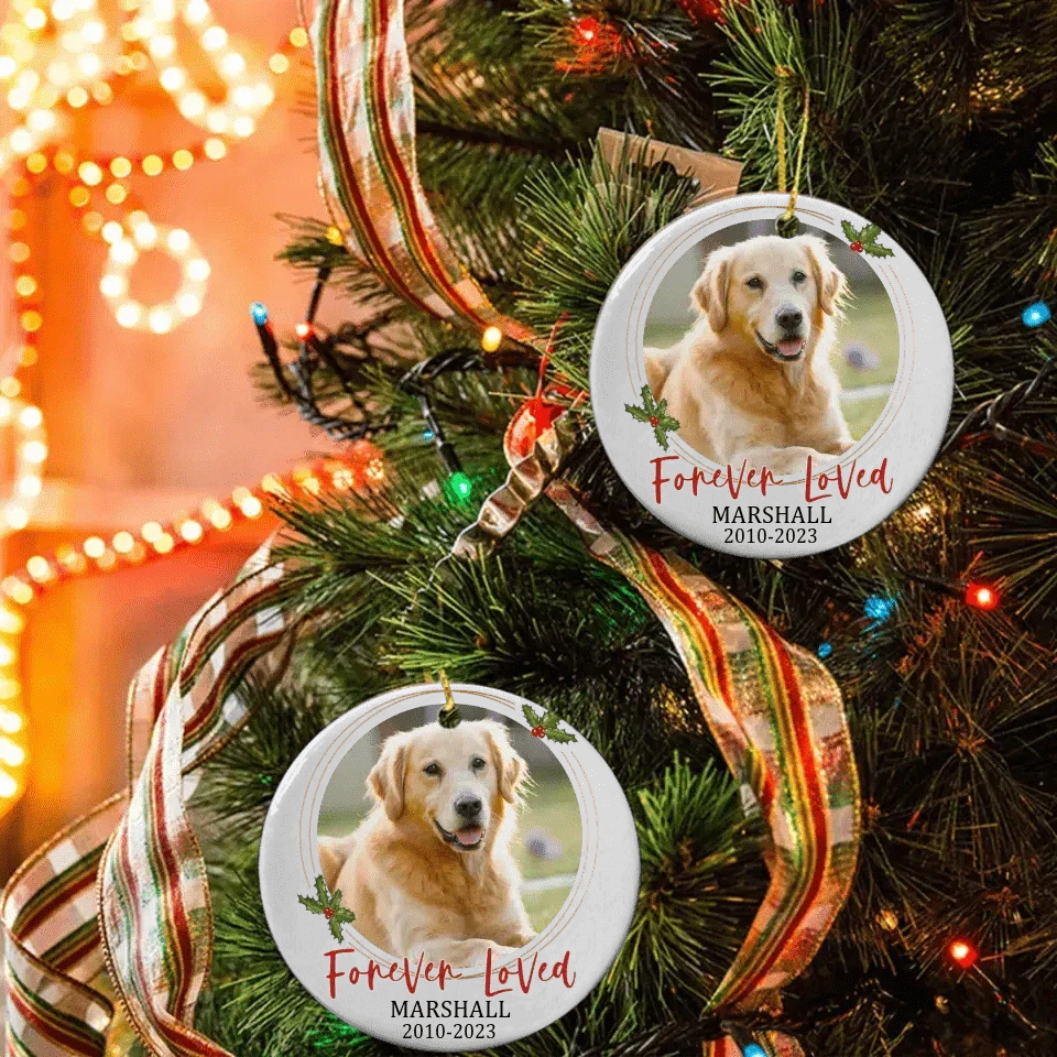 Personalized Memorial Custom Photo Ornaments - Forever Loved - Joliny