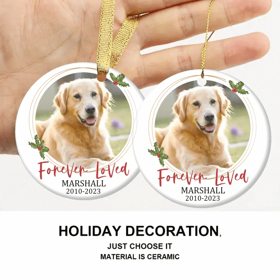 Personalized Memorial Custom Photo Ornaments - Forever Loved - Joliny