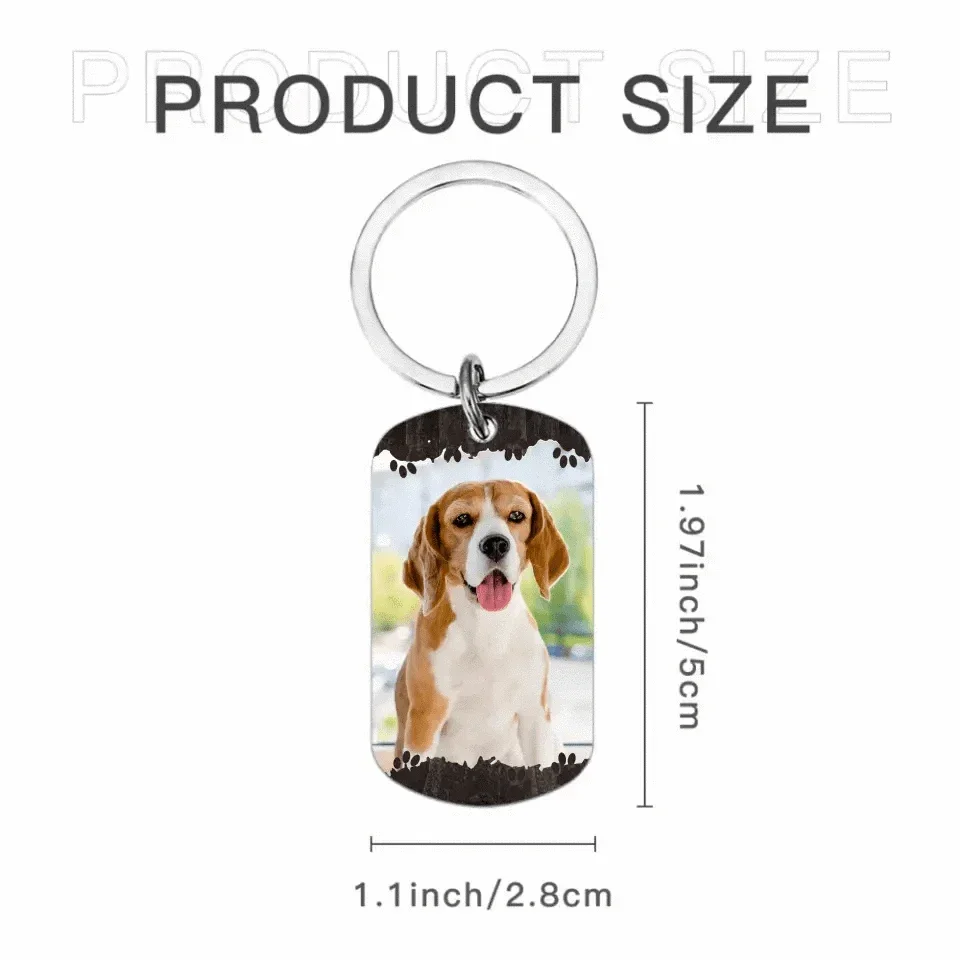 Personalized Memorial Gifts For Loss Of Pet Custom Photo Keychain - When Tomorrow Starts Without Me - Joliny
