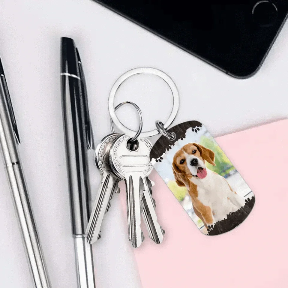 Personalized Memorial Gifts For Loss Of Pet Custom Photo Keychain - When Tomorrow Starts Without Me - Joliny