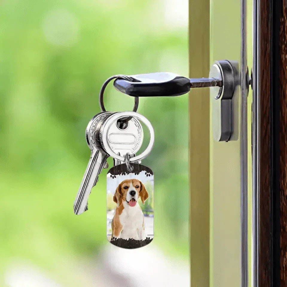 Personalized Memorial Gifts For Loss Of Pet Custom Photo Keychain - When Tomorrow Starts Without Me - Joliny