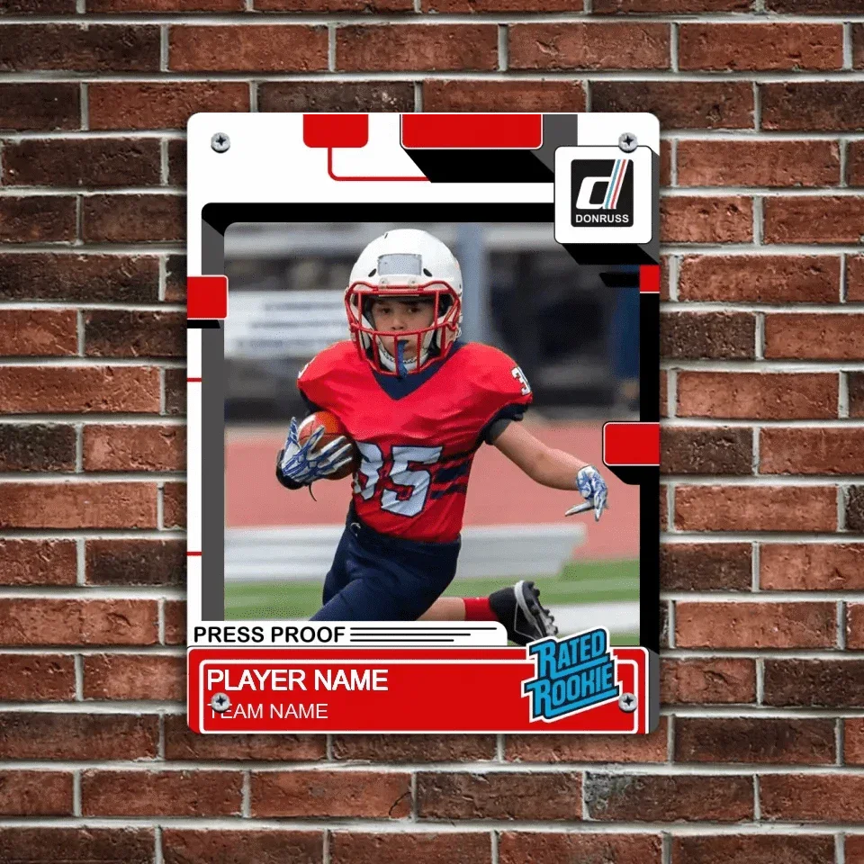 Personalized metal poster Panini Donruss Style - Gift for the Sports Lover - Joliny