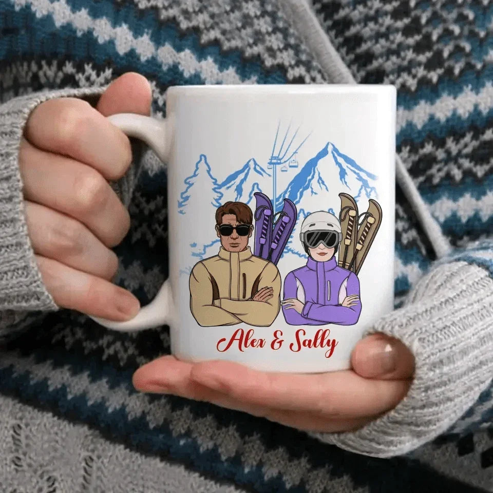 Personalized Mug For Couples - Older Couple Annoying Each Other - Joliny