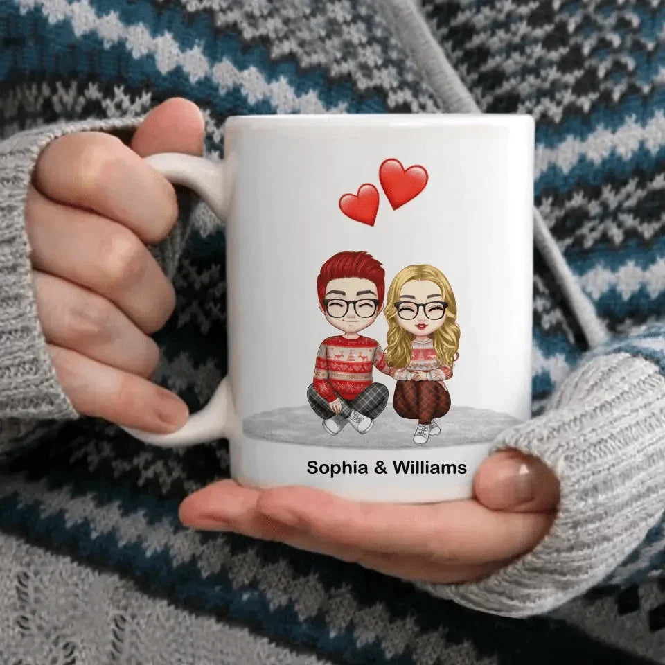 Personalized Mug It Started With A Message - Anniversary, Loving Gift For Spouse, Couples - Joliny