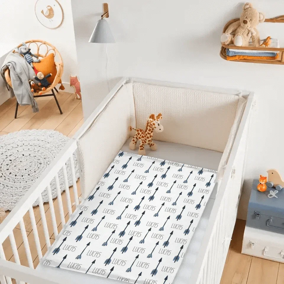 Personalized Name Custom Blue Arrow Baby Boy Blanket, Gift for Kids - Joliny