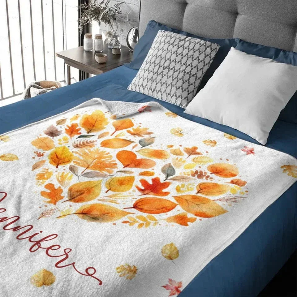 Personalized Name Custom Fall Blanket - Joliny