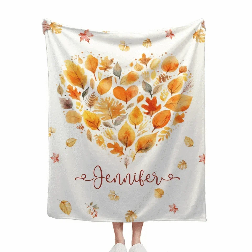 Personalized Name Custom Fall Blanket - Joliny