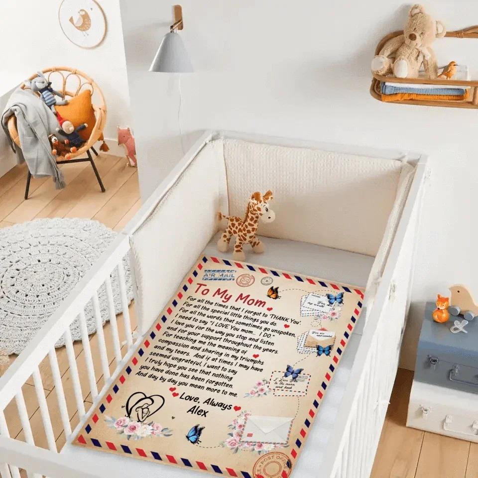 Personalized Name Custom Postcard Blanket - Gift for Mom - Joliny