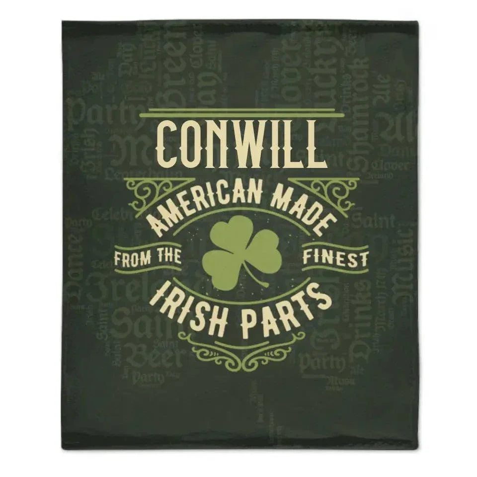 Personalized Name St. Patrick Irish Parts Blanket - Joliny