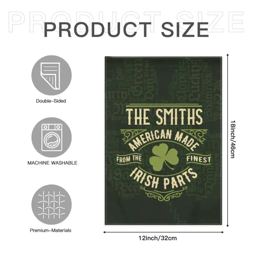 Personalized Name St. Patrick Irish Parts Blanket Garden Flag - Joliny