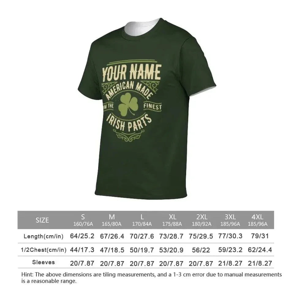 Personalized Name St. Patrick Irish Parts T Shirt - Joliny