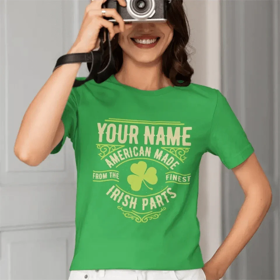 Personalized Name St. Patrick Irish Parts T Shirt - Joliny
