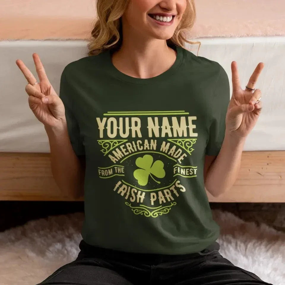 Personalized Name St. Patrick Irish Parts T Shirt - Joliny