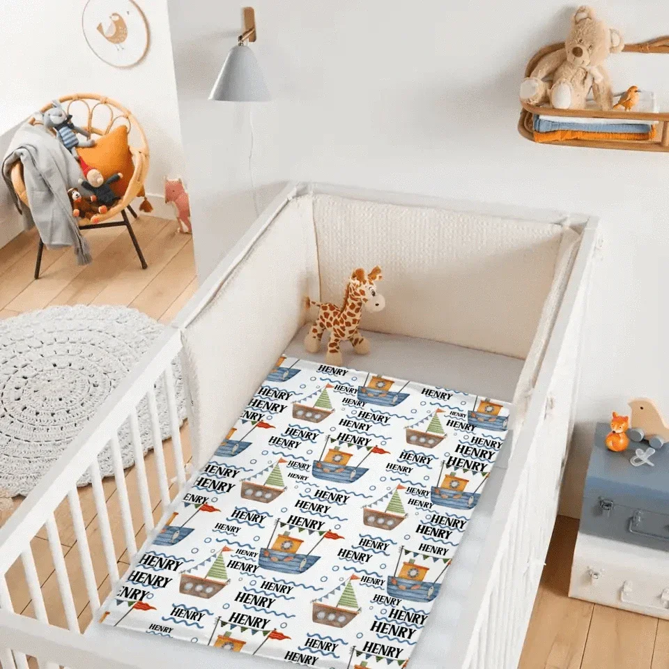Personalized Nautical Baby Custom Name Blanket - Joliny