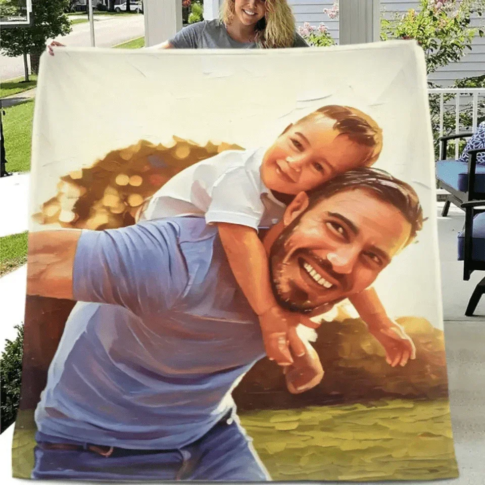 Personalized Oil-Canvas Blanket for Families - Joliny