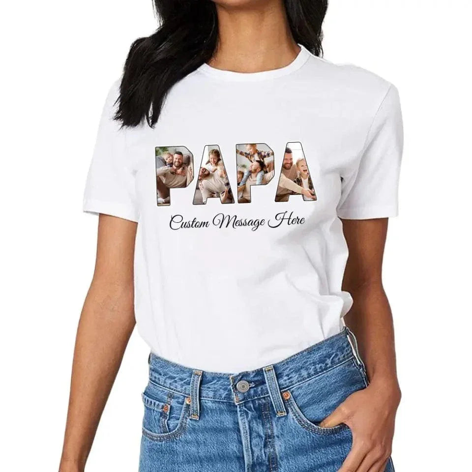 Personalized PAPA Photo Title Shirt - Joliny