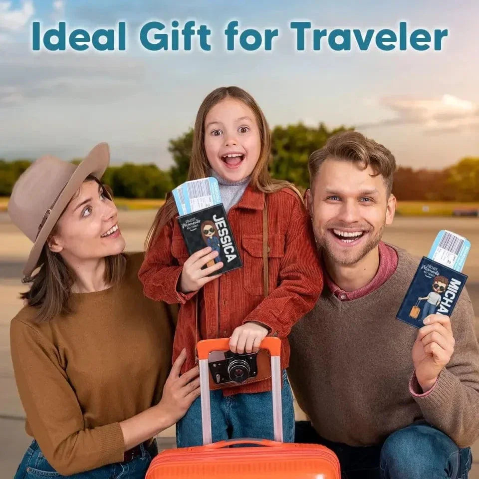 Personalized Passport Holder Travel Essentials For travel Enthusiast Travel - Gifts For Family Friends - Joliny