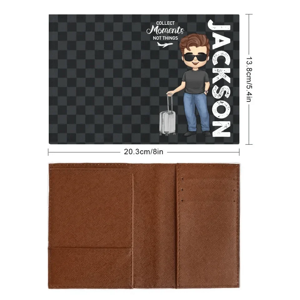 Personalized Passport Holder Travel Essentials For travel Enthusiast Travel - Gifts For Family Friends - Joliny