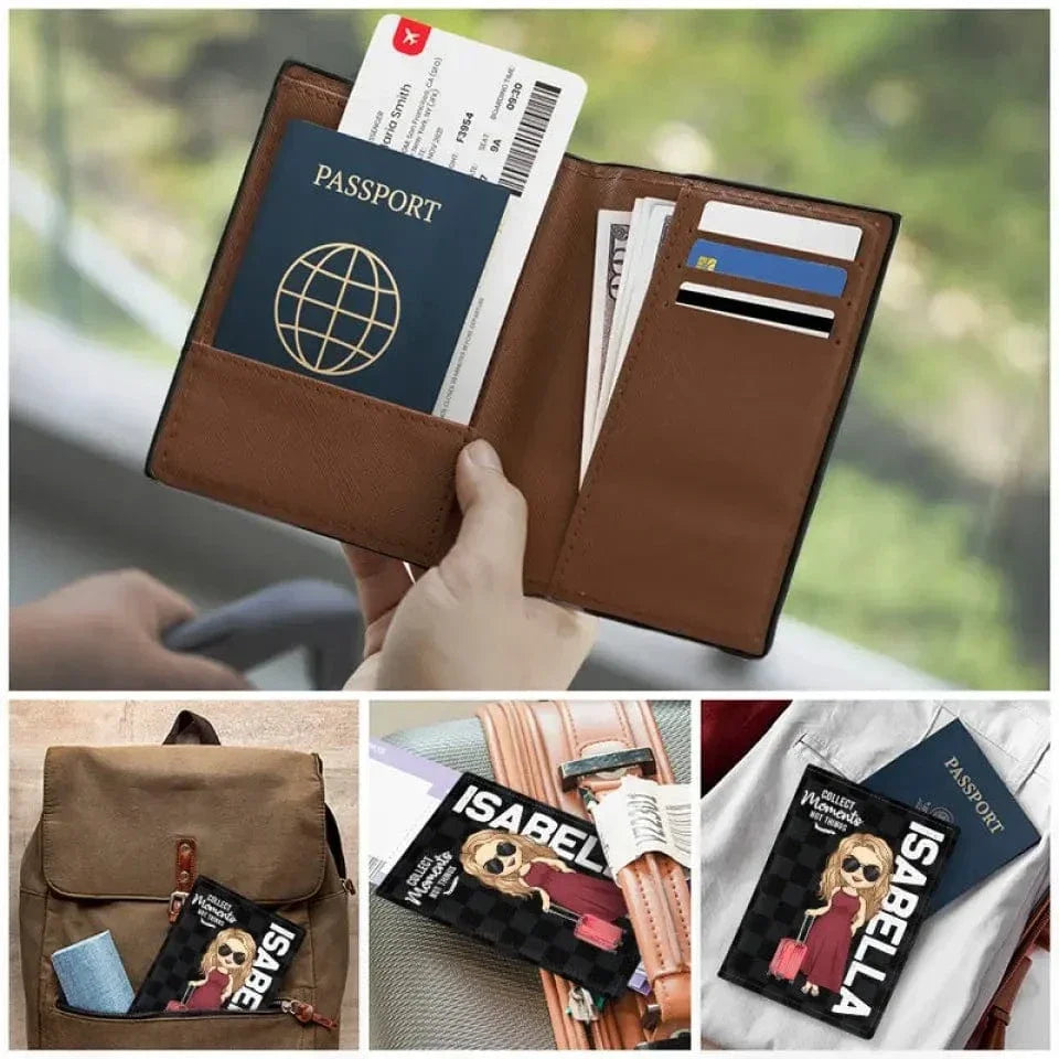 Personalized Passport Holder Travel Essentials For travel Enthusiast Travel - Gifts For Family Friends - Joliny
